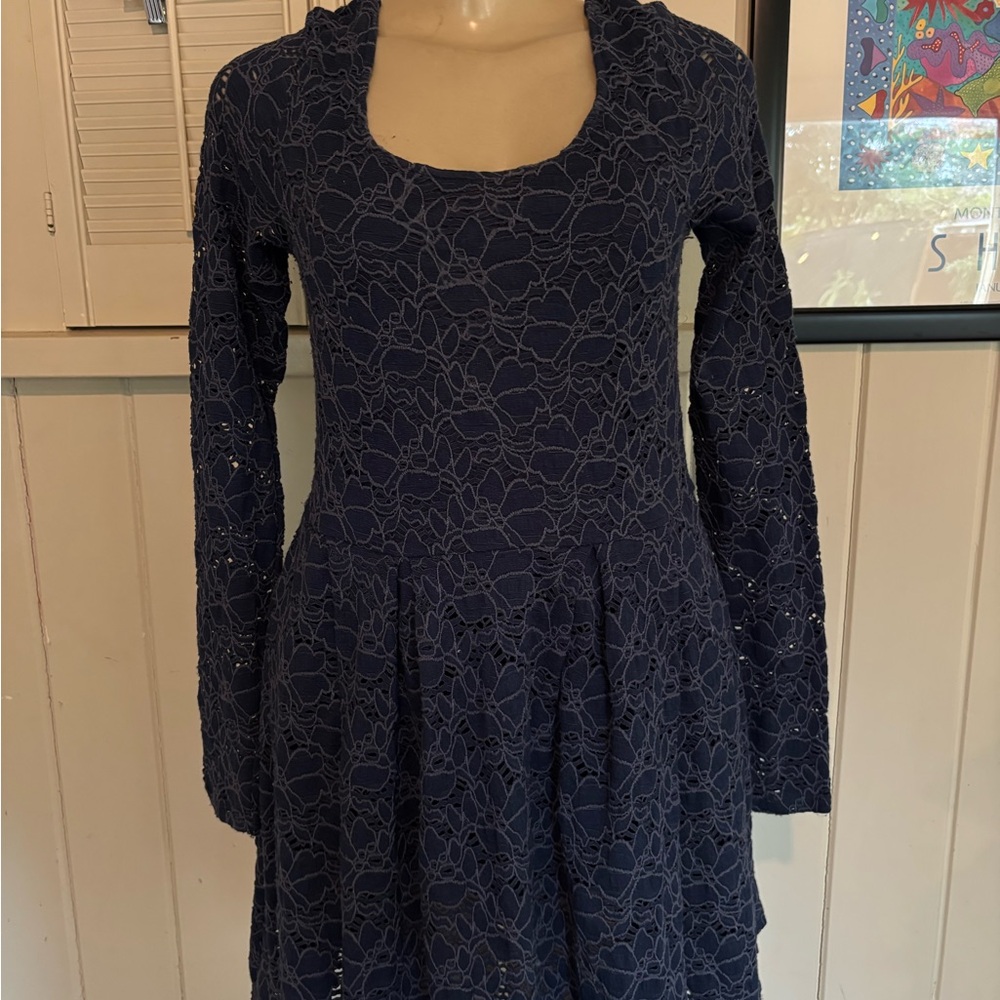 Free People Midnight Blue Lace Dress